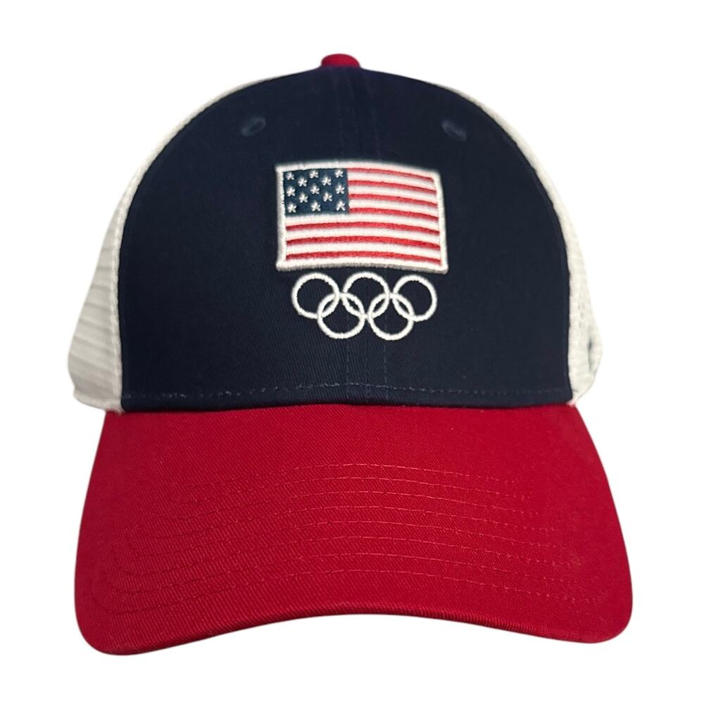 NEW Fanatics USOC Trucker Adjustable Snapback Camp - Team USA - Red White Blue